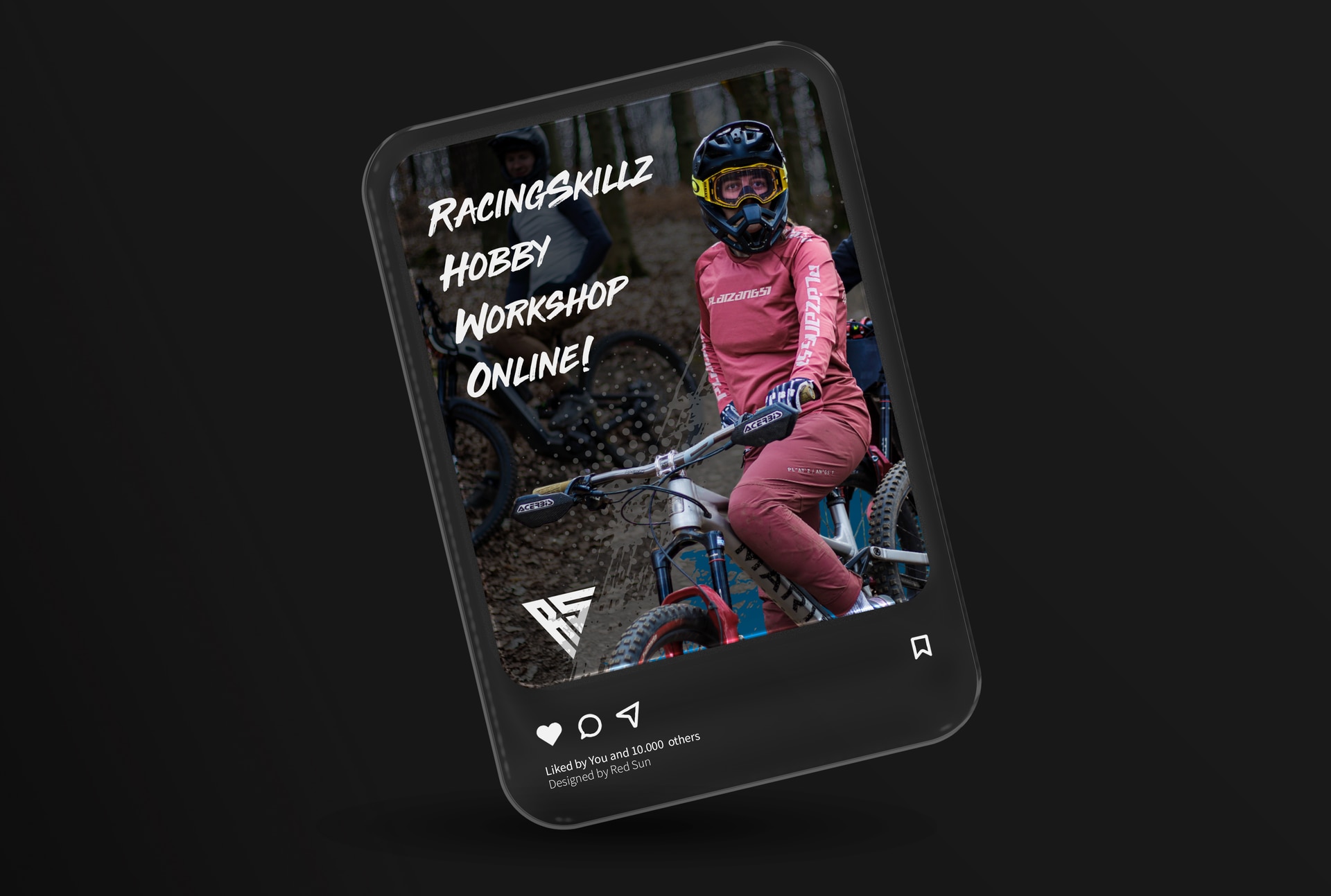 Racing Skills - radionice - dizajn za Instagram - Red Sun